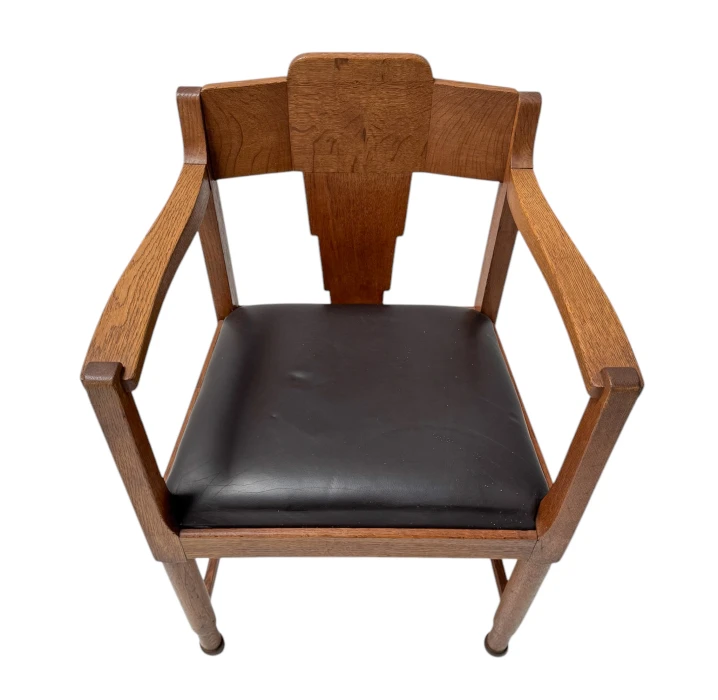 Two Art Deco Amsterdamse School Armchairs, by Frits Spanjaard, 1920s